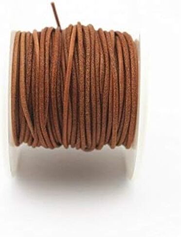 Glory Qin Soft Round Genuine Jewelry Leather Cord Leather Rope (Natural 1.5mm 10Yards) in Kuwait
