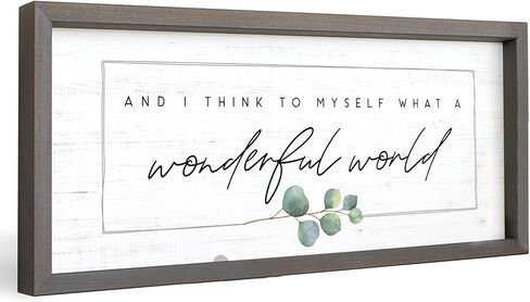 سيمبلي سساد, انك إطارات منزل المزرعة - What a Wonderful World, 10 × 24 بوصة لافتة خشبية ريفية FF1161 in Kuwait