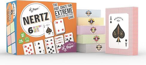 Regal Games Nertz Playing Cards 12 Pack - Decks of 12 Color Cards Wide-Size & Fun Playing Cards - Deck of Playing Cards for Poker, Solitaire, Blackjack & More in Saudi Arabia