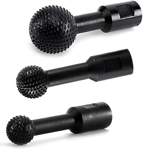 3pcs كرة الدوران المطبوعة للحفر مع 5/8 "-11 خيوط لمدة 4 1/2 و 5 بوصة طاحونة الزاوية ، رأس كروي للموت الطاحونة للتشجيع ، النقش ، deburring والتلميع in Saudi Arabia