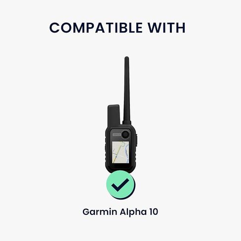 kwmobile Case Compatible with Garmin Alpha 10 - GPS Handset Navigation System Soft Silicone Skin Protective Cover - Black in Saudi Arabia