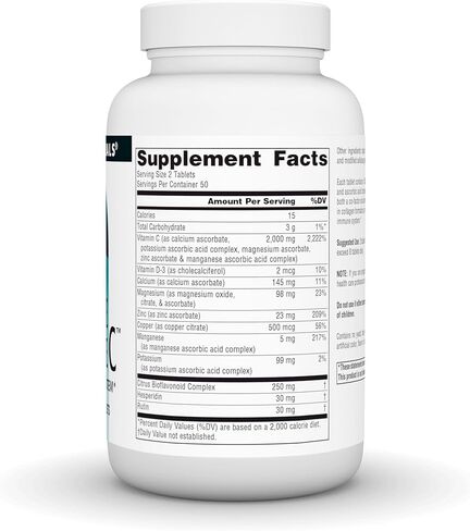 Source Naturals Ultimate Ascorbate C - Vitamin C - 2000 mg Supports Immune System - 50 Tablets in Saudi Arabia