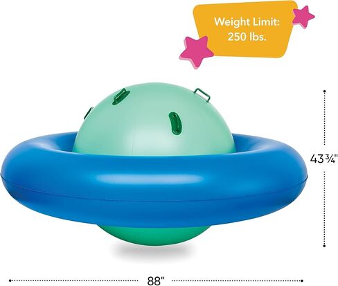 Hearthsong 8-Foot Inflatable Dome Rocking Bouncer, 88"L x 88"W x 43.75"H, 6 Handles, PVC, Ages 5 and Up in Saudi Arabia