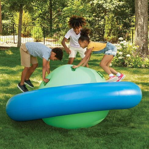 Hearthsong 8-Foot Inflatable Dome Rocking Bouncer, 88"L x 88"W x 43.75"H, 6 Handles, PVC, Ages 5 and Up in Saudi Arabia