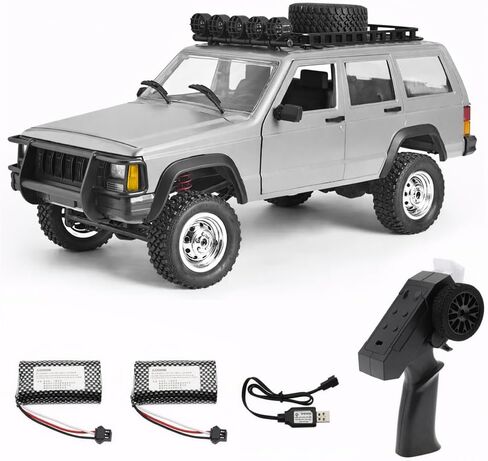 GoolRC RC Rock Crawler، سيارة تحكم عن بعد بمقياس 1:12، 2.4 جيجا هرتز 4WD للطرق الوعرة RC، مركبة تسلق جميع التضاريس، هدايا سيارة RC للأطفال والكبار (فضي) in Kuwait