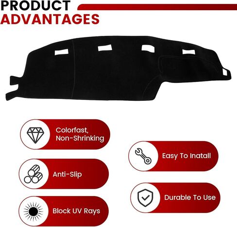 Dash Cover Mat Dashboard Pad for 94-97 Dodge Ram 1500 2500 3500 Truck (Black) in Saudi Arabia