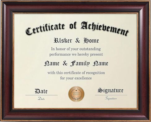 إطارات ELSKER&HOME مقاس 8.5 × 11 دبلوم مع حصيرة، خشب الكرز الكلاسيكي، 8.5 × 11 بوصة أو 11 × 14 بوصة بدون حصيرة - لإطار الوثيقة/الشهادة (حصيرة مزدوجة، أسود غير لامع مع حافة ذهبية) in Kuwait