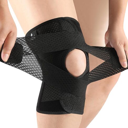 NEENCA Knee Brace for Knee Pain, Compression Knee Support with Air Mesh Fabric, Adjustable Knee Wrap with Side Stabilizers, Ultra-Soft Bandage for Sports, Running, Meniscus Tear, ACL, Arthritis Relief in Saudi Arabia