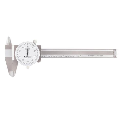 PEC Dial الفرجار 0-150 مم ، أداة قياس الدقة الفولاذ المقاوم للصدأ مع قرص مقاوم للصدمات ، دقة عالية ± 0.01mm in Kuwait