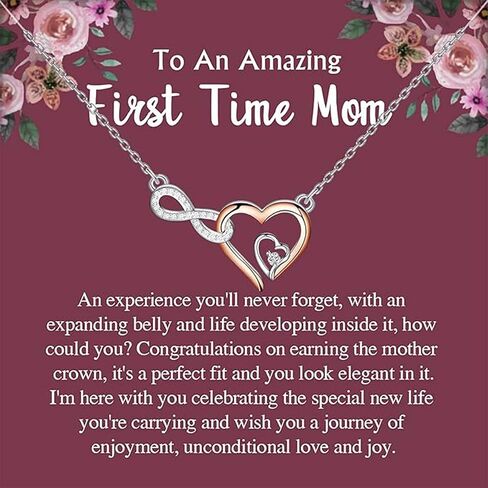 MYOSPARK Mommy To Be Gift New Mom Necklace First Time Mom Message Card Jewelry Baby Announcement Jewelry Gift in Saudi Arabia