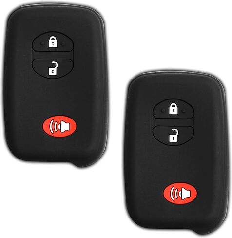 KeyGuardz Keyless Entry Remote Smart Key Fob Shell Cover Rubber Case for Toyota Landcruiser 4Runner Venza Rav4 Highlander (Pack of 2) in Saudi Arabia