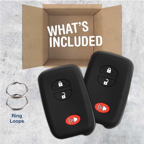 KeyGuardz Keyless Entry Remote Smart Key Fob Shell Cover Rubber Case for Toyota Landcruiser 4Runner Venza Rav4 Highlander (Pack of 2) in Saudi Arabia