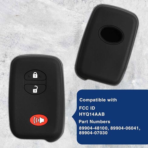 KeyGuardz Keyless Entry Remote Smart Key Fob Shell Cover Rubber Case for Toyota Landcruiser 4Runner Venza Rav4 Highlander (Pack of 2) in Saudi Arabia