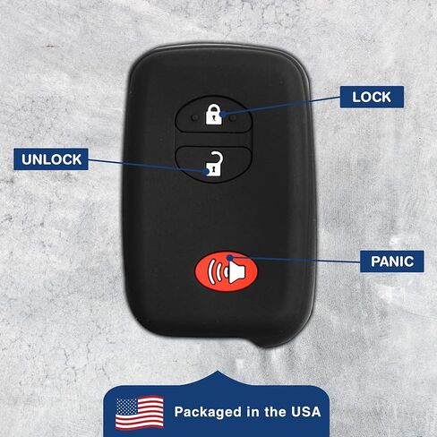 KeyGuardz Keyless Entry Remote Smart Key Fob Shell Cover Rubber Case for Toyota Landcruiser 4Runner Venza Rav4 Highlander (Pack of 2) in Saudi Arabia