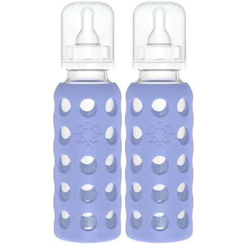 Lifefactory Glass with Silicone 9oz Baby Bottles- Pink, Yellow, Orange 3pk in Kuwait