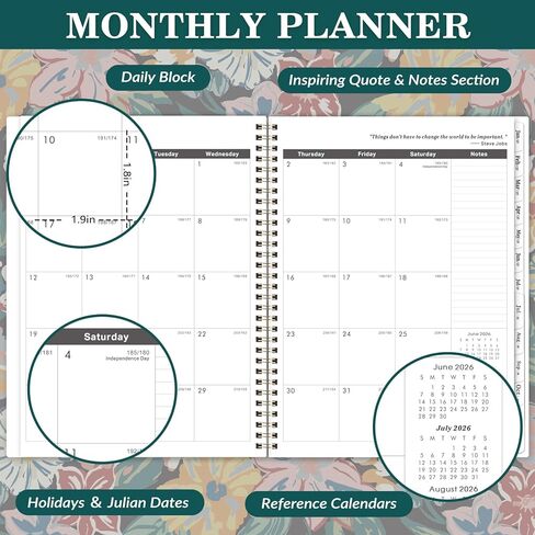 Planner 2023-2024 - Academic Planner 2023-2024, Jul.2023 - Jun.2024, 2023-2024 Large Planner, 2023-2024 Planner Weekly & Monthly, 8" x 10", Hardcover with Back Pocket + Twin-Wire Binding + Inner Pocket - Purple in Saudi Arabia