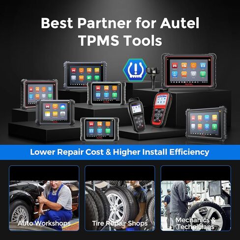 Autel TPMS Sensor, MX-Sensor 2 in 1 (315MHz + 433MHz) for 99% of Cars, Wireless Programming 100% Cloneable, Same as OE Sensors, 6-Year Battery Life (Press-in Rubber Valve, 8PCS) in Saudi Arabia