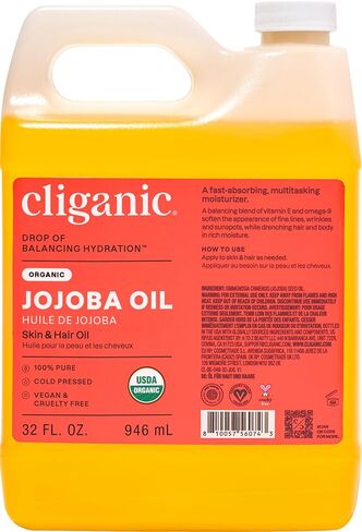 Cliganic Organic Jojoba Oil Bulk 32oz, 100% Pure in Saudi Arabia