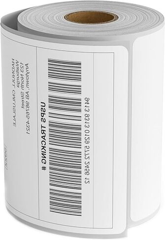 4" x 6" Thermal Labels with 250 Labels/Roll, Compatible with Zebra & Rollo Printer Blank Direct Thermal Shipping Labels in Kuwait