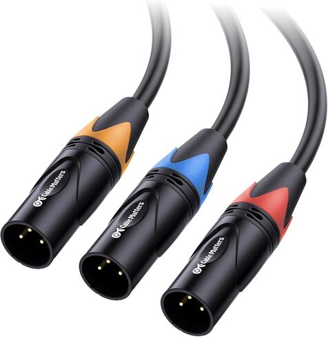 Cable Matters 3-Pack Color-Coded Premium Shielded XLR Cables 6 Feet, Oxygen-Free Copper (OFC) XLR Male to Female Cord/Colored XLR Microphone Cable/Mic Cable in Saudi Arabia
