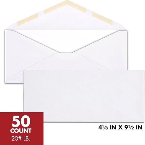 Mead #10 Business Envelope, Gummed Seal, 4-1/8" x 9-1/2", White, 100/Box (CO196) in Saudi Arabia