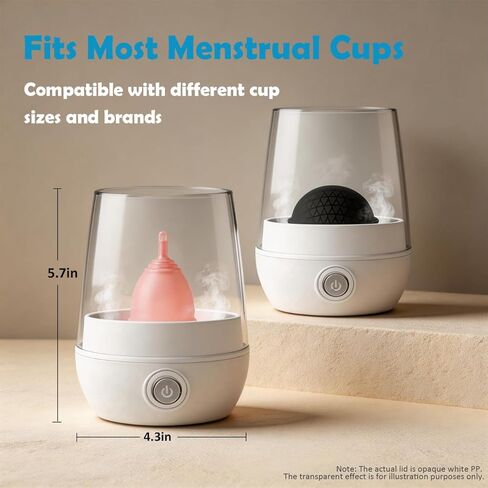 Menstrual Cup Sterilizer Steamer, 3-in-1 for Cleans, Dries, and Stores Your Period Cup- Leak-Free - 99.9% Cleaned, Suitable for Any Cups in Saudi Arabia