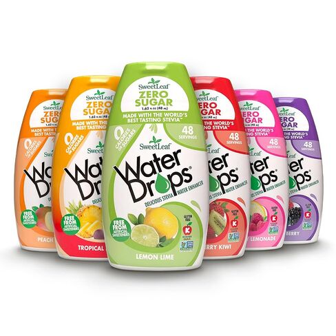 SweetLeaf Stevia Water Drops - Water Enhancer Variety Pack, Sugar Free Stevia Water Flavoring Drops, Lemon Lime, Raspberry Lemonade, and 4 More Refreshing Flavors, 1.62 Oz Ea (Pack of 6) in Saudi Arabia