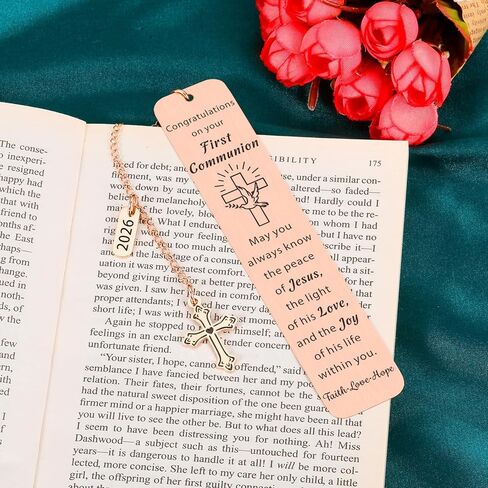 First Communion Gifts for Girls Boys Baptism Confirmation Gifts for Teen Christian Religious Easter Gifts for Kids Goddaughter Godson Women Men 1st Holy Communion Bookmark Easter Basket Stuffers Faith in Saudi Arabia