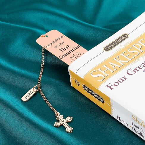First Communion Gifts for Girls Boys Baptism Confirmation Gifts for Teen Christian Religious Easter Gifts for Kids Goddaughter Godson Women Men 1st Holy Communion Bookmark Easter Basket Stuffers Faith in Saudi Arabia