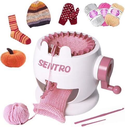 SENTRO Knitting Machine 48 Needles, Smart Weaving Loom Round Knitting Machines for Adults and Beginners, DIY Knit Loom Machine Kit for Hat, Scarves, Gloves, Socks in Saudi Arabia