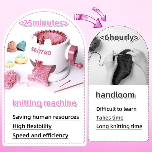 SENTRO Knitting Machine 48 Needles, Smart Weaving Loom Round Knitting Machines for Adults and Beginners, DIY Knit Loom Machine Kit for Hat, Scarves, Gloves, Socks in Saudi Arabia