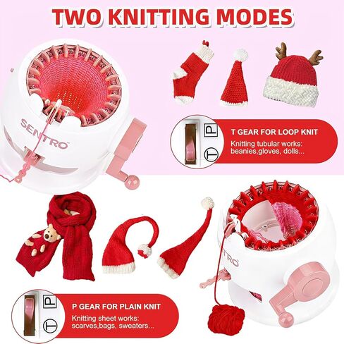 SENTRO Knitting Machine 48 Needles, Smart Weaving Loom Round Knitting Machines for Adults and Beginners, DIY Knit Loom Machine Kit for Hat, Scarves, Gloves, Socks in Saudi Arabia