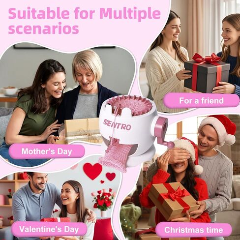 SENTRO Knitting Machine 48 Needles, Smart Weaving Loom Round Knitting Machines for Adults and Beginners, DIY Knit Loom Machine Kit for Hat, Scarves, Gloves, Socks in Saudi Arabia