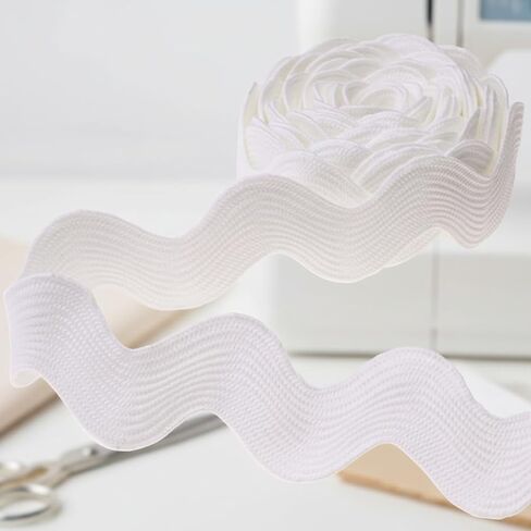 Rick Rack Wide Rick Rack Wave Bending Fringe Trim 4 Yards White RIC Rac Lace Trim for Sewing Customing Wedding Home Party Decoration in Saudi Arabia