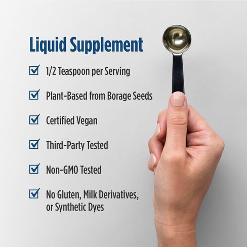 Nordic Naturals Nordic Beauty Borage Oil, Unflavored - 4 Ounces - Borage Seed Oil, Unique Omega-6 for Healthy and Hydrated Skin, 480 Milligrams of GLA - Non-GMO - Vegan, 48 Servings in Saudi Arabia