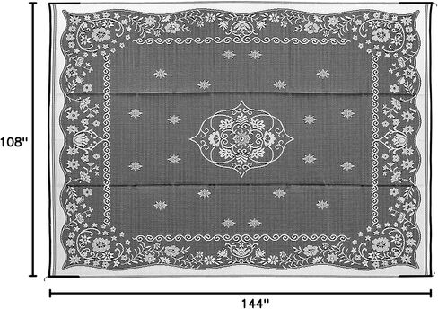 Camco 42853 Oriental Awning Leisure Mat-Charcoal 9' X 12' in Saudi Arabia