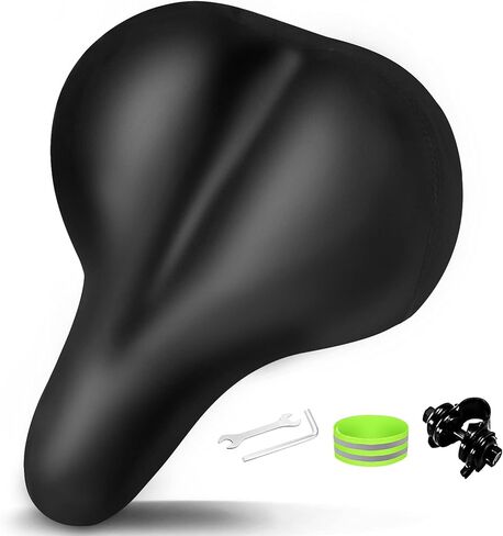 2024 New Noseless Bike Seat Cushion for Men & Women - Extra Padding & Comfort Wide Bicycle Seat, Oversized Comfortable Saddle for Peloton Bikes, Exercise Bikes, Electric Bikes, Cruiser Bikes in Saudi Arabia