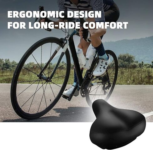 2024 New Noseless Bike Seat Cushion for Men & Women - Extra Padding & Comfort Wide Bicycle Seat, Oversized Comfortable Saddle for Peloton Bikes, Exercise Bikes, Electric Bikes, Cruiser Bikes in Saudi Arabia