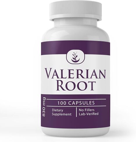 PURE ORIGINAL INGREDIENTS Valerian Root, (100 Capsules) Always Pure, No Additives Or Fillers, Lab Verified in Saudi Arabia