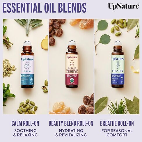 UpNature Self Care Gifts for Women & Men – Stress Relief Roll On Essential Oil Set, Relaxing Gifts, Aromatherapy Christmas Stocking Stuffers for Mom Wife Coworker Gifts for Women in Saudi Arabia