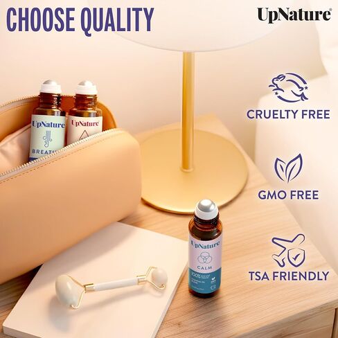 UpNature Self Care Gifts for Women & Men – Stress Relief Roll On Essential Oil Set, Relaxing Gifts, Aromatherapy Christmas Stocking Stuffers for Mom Wife Coworker Gifts for Women in Saudi Arabia