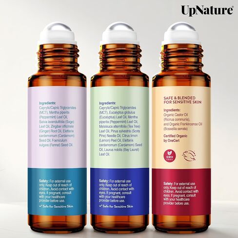 UpNature Self Care Gifts for Women & Men – Stress Relief Roll On Essential Oil Set, Relaxing Gifts, Aromatherapy Christmas Stocking Stuffers for Mom Wife Coworker Gifts for Women in Saudi Arabia