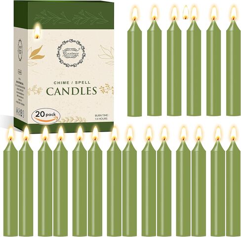 Raajsee Unscented Mini Taper Candles (Multi-Color) | 4 Inches Dinner Candle Sticks| Smokeless, and Dripless| Paraffin Wax with Cotton Wicks | Long Burning Time (Pack of 40) in Kuwait