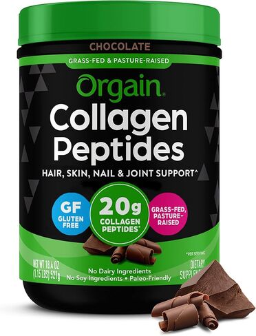 Orgain Hydrolyzed Collagen Powder + 50 Organic Superfoods, 20g Grass Fed Collagen Peptides - Hair, Skin, Nail, & Joint Support Supplement, Non-GMO, Type 1 and 3 Collagen - 1lb (Packaging May Vary) in Saudi Arabia