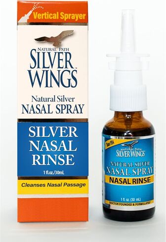 Natural Path Silver Wings Colloidal Silver 50ppm Nasal Spray 1oz - Liquid Sinus Relief in Saudi Arabia