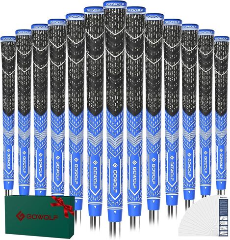 Gowolf Golf Grips Cord Rubber Multi-compound Golf Driver Irons Club 13pcs Golf Grips Colored Top Cover SL02 Pro with Free 15 Tapes in Saudi Arabia