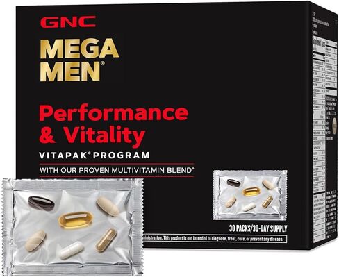 برنامج Vitapak للأداء والحيوية من GNC Mega Men، كبسولة - 30 Vitapak in Saudi Arabia