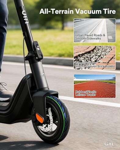 Gyl 10x2.30-6.5 "الإطارات الخالية من الفراغات لـ NIU KQI2 Pro Electric Scooter ، إطار أمامي/خلفي ببديل 10 بوصات ، غير قاطع ، دليل على الانفجار ، دائم in Kuwait