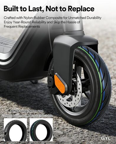 Gyl 10x2.30-6.5 "الإطارات الخالية من الفراغات لـ NIU KQI2 Pro Electric Scooter ، إطار أمامي/خلفي ببديل 10 بوصات ، غير قاطع ، دليل على الانفجار ، دائم in Kuwait