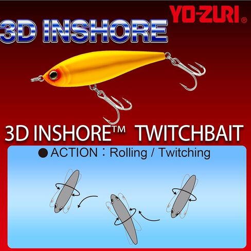 Yo-Zuri 3D Inshore Twitchbait Slow Sinking 3 1/2 Inch Lipless Crankbait in Saudi Arabia